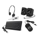 Kit Combo   Teclado Mouse Parlantes Auriculares  Pad