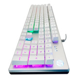 Teclado Para Escritorio Gamer Prata Hp K500f Usb Led Rgb