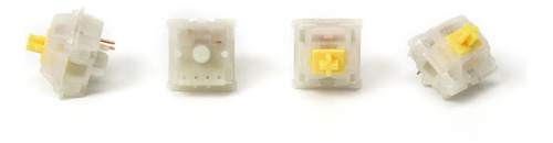 Switches Gateron Milky Yellow Lubricados De Fábrica [62u]