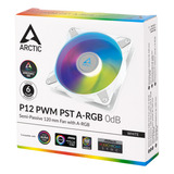 Cooler Fan Arctic P12 Pwm Pst Argb Branco 0db Silent 2000rpm