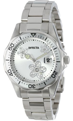 Invicta 12506 Pro Diver Para Mujer Con Esfera Plateada Y Det