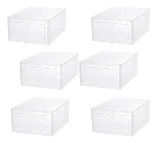 6x Contenedor Caja De Zapatos Caja De Almacenamiento De