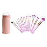 Set 15 Brochas Y Pinceles De Maquillaje Profesional Estuche