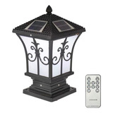 Linterna Led Solar Retro Con Luz De Pilar, Lámpara De Column