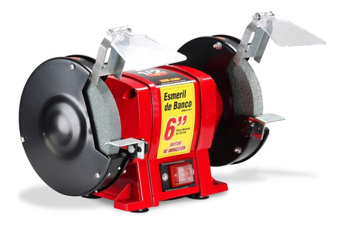 Esmeril De Banco Mikels Ed-6 Motor De Induccion 150 W/3 Color Rojo Frecuencia 60 Hz