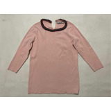 Sweater Zara Knit Talle M 28 Rosa Con Apliques
