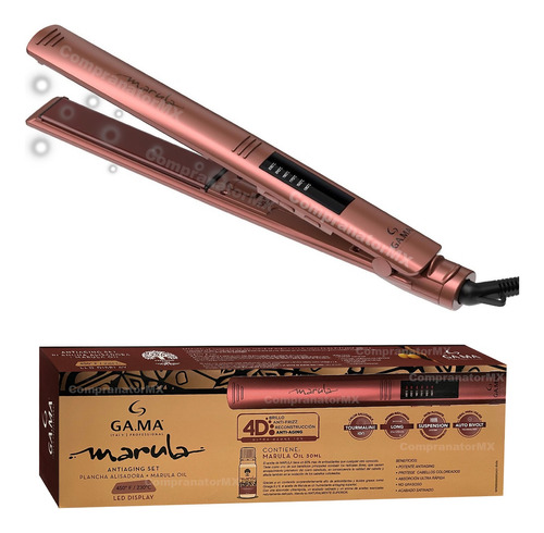 Plancha Cabello Digital Profesional Elegance Led 4d Marula