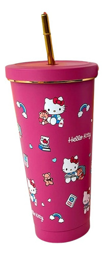 Vaso Termo Hello Kitty 750 Ml Con Popote