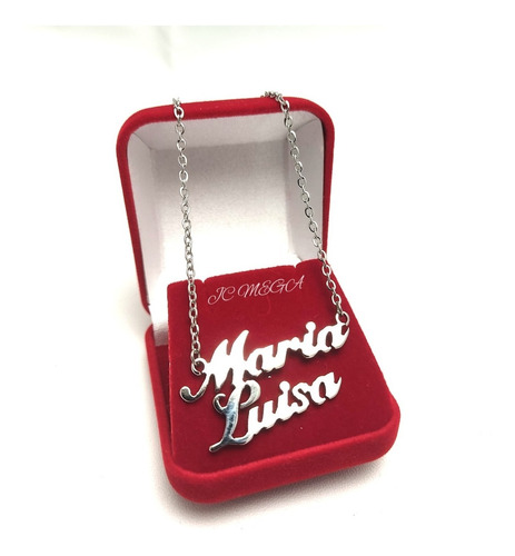 Colar Personalizado Maria Luiza Aço Inox + Linda Caixinha