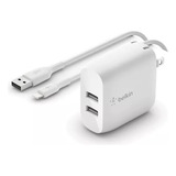 24w Dual Port Usb Wall Charger Lightning Cable Belkin