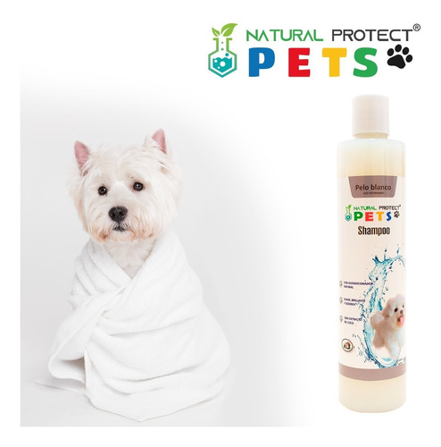Shampoo Para Perro Natural Protect Pelo Blanco 500 Ml
