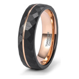 Anillo Facetado Tungsteno Hombre Mujer Promesa Fino A108