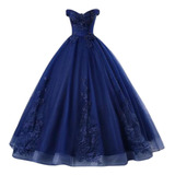 Vestidos De Quinceañera Color Azul Marino  Barato Nuevo