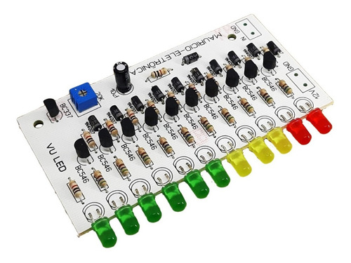 Placa Vu Meter 11 Leds Montado.