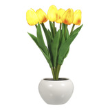 Lámpara De Tulipán Decorativa Para Mesa, Planta En Maceta, P