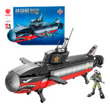 Submarino De Guerra + 1 Figura Bloques De Construcción Arma