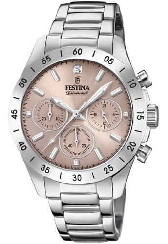 Reloj Festina F20397/3 Acero Mujer Color De La Correa Plateado