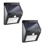 Set 2 Lamparas Solar Exterior Reflector Sensor Luz 270 30led