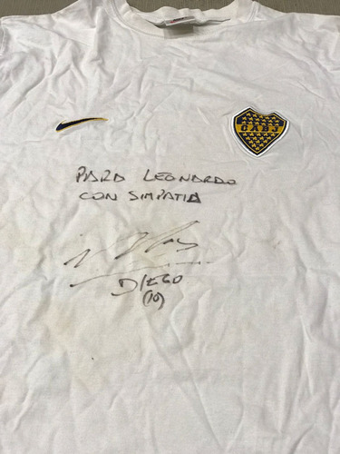Camiseta De Maradona Firmada