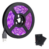 Tira Cinta Led Ultra Violeta Uv Fluor Usb + Caja Portátilusb