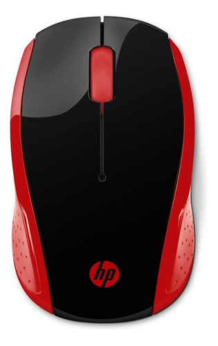 Mouse Inalámbrico Hp  200 Rojo, 2.4ghz,  Dpi 1000