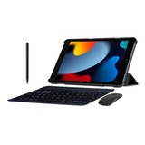Capa Flip +teclado Abnt2 + Mouse Para iPad 7 8 9 10.2 Pol