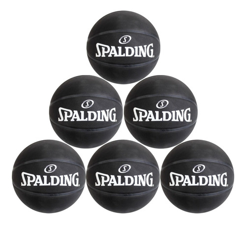 Paquete De 6 Balones Spalding Basquetbol Basic #7 (83969z)