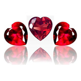 3 Preciosos Corazones Rubí Miden 8x8mm 6cts Sangre De Pichón