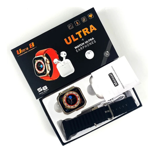 Reloj Inteligente + Audífonos Smartwatchs8 Ultra Alta Calida