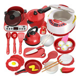 Cocina Infantil Vaporera Luces + Sonido + Vapor 56 Piezas