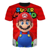 Camiseta Mario Bros Super Luigi Gamer Run Maker 3d