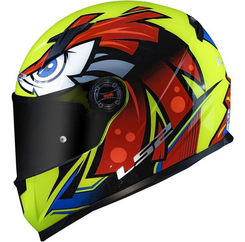 Capacete Masculino Feminino Moto Ls2 Ff358 Tribal Amarelo 