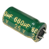 Capacitor Electrolítico 680 Uf 25v 105 °c (10 Piezas)