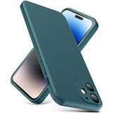 Funda Para iPhone 12 Mini Verde Thin Silicon Liquido-02