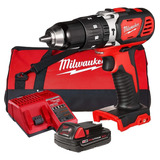 Taladro Atornillador Percutor Milwaukee 2607-159ax Con Bolso Color Rojo Frecuencia 50 Hz