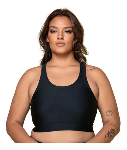 Top Plus Size Fitness Feminino Sem Bojo P/ Academia Premium