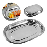 Baixela Travessa Bandeja Servir Restaurante Oval Inox 35 Cm