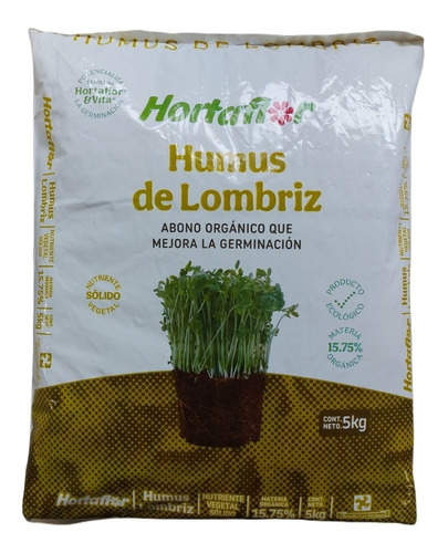 Abono Orgánico Humus De Lombriz 5 Kg Germinar Semillas Msi