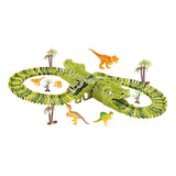 Juguetes De Dinosaurio Pista Para Niños Con Coches 140pcs
