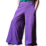 Maxi Palazo Frizado  Pantalon Oxford Super Amplio  Bolsillos