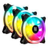 3 Cooler 120mm Fan Rgb Master Gamer Air Ventoinha Pc Cpu 12v