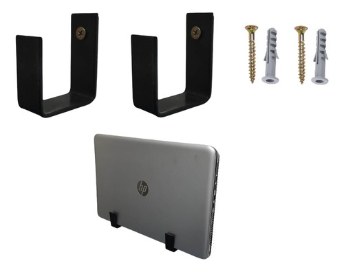 Kit 3 Suporte Fixar Na Parede Notebook Macbook Samsung Dell