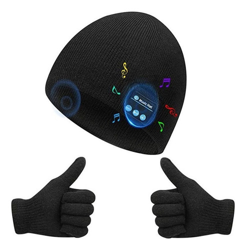 Gorra For Auriculares Inalámbricos Bluetooth+guantes Táctil