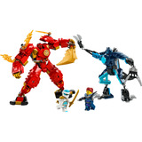 Lego® Ninjago® Mech Elemental Del Fuego De Kai Juguete De Construcción Ninja Con Un Mech Personalizable Para Interpretar Batallas Y Minifiguras De Kai Y Zane 71808