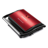 Sanduicheira Elétrica E Grill Mondial Press Grill Red Ceramic Pg-01-rc 1000w Cor Vermelho 110v