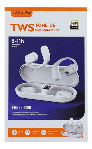 Fone De Ouvido Bluetooth Tws Sem Fio Gancho Para Exercício