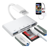 6 En 1 Adaptador Para iPad iPhone Sd/tf Lector De Tarjetas