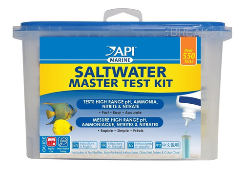 Saltwater Master Test Kit Ph Amoníaco Nitritos Nitratos