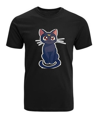 Polera Luna Sailor Moon Personaje Gato Anime Unisex Poleras