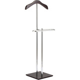 Mygift Brown Wood & Metal Suit Valet Floor Stand/garmen.